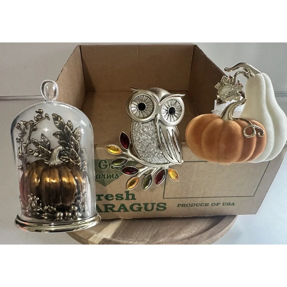 Bath & Body Works Wallflowers Home Lot Of 3 Diffuser Plugins Owl Harvest Pumpkin